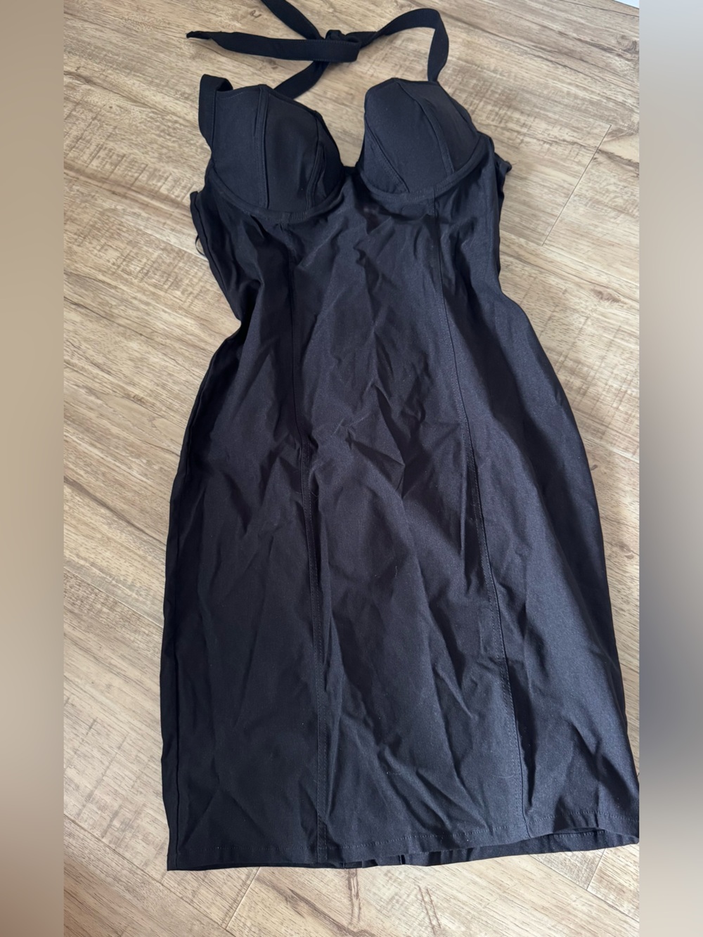 Killstar Black Corset Halter Midi Dress Size L